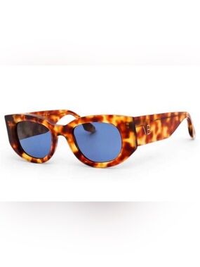 Victoria Beckham Tortoise  Sunglasses with Blue Lenses w/ case and box